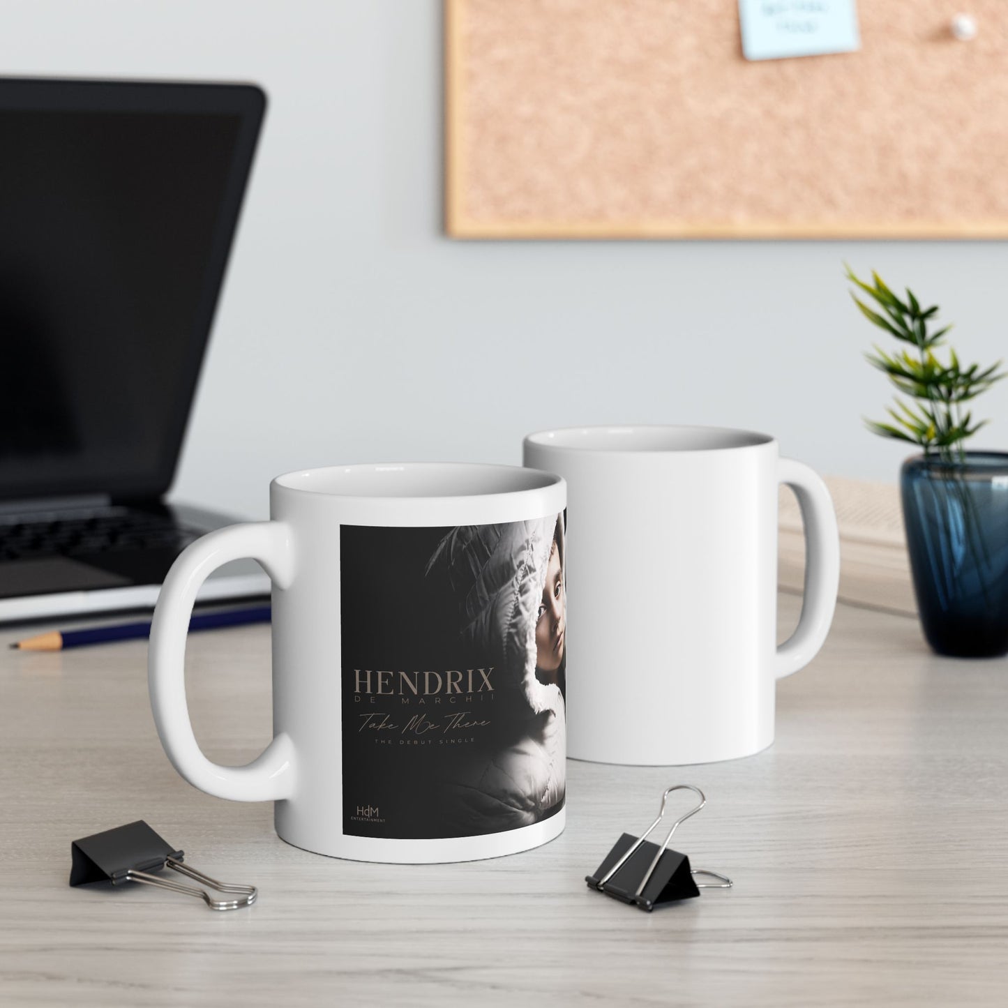 Ceramic Mug — Moody Portrait Coffee Cup with 'HENRY' Title (11oz/15oz)