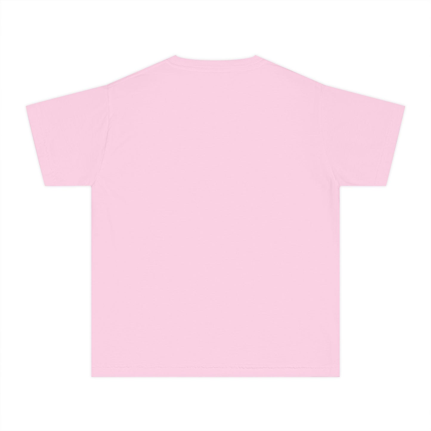 Youth Tee — Retro Vaporwave Smile Graphic (Purple Neon, 'Hm' Script)