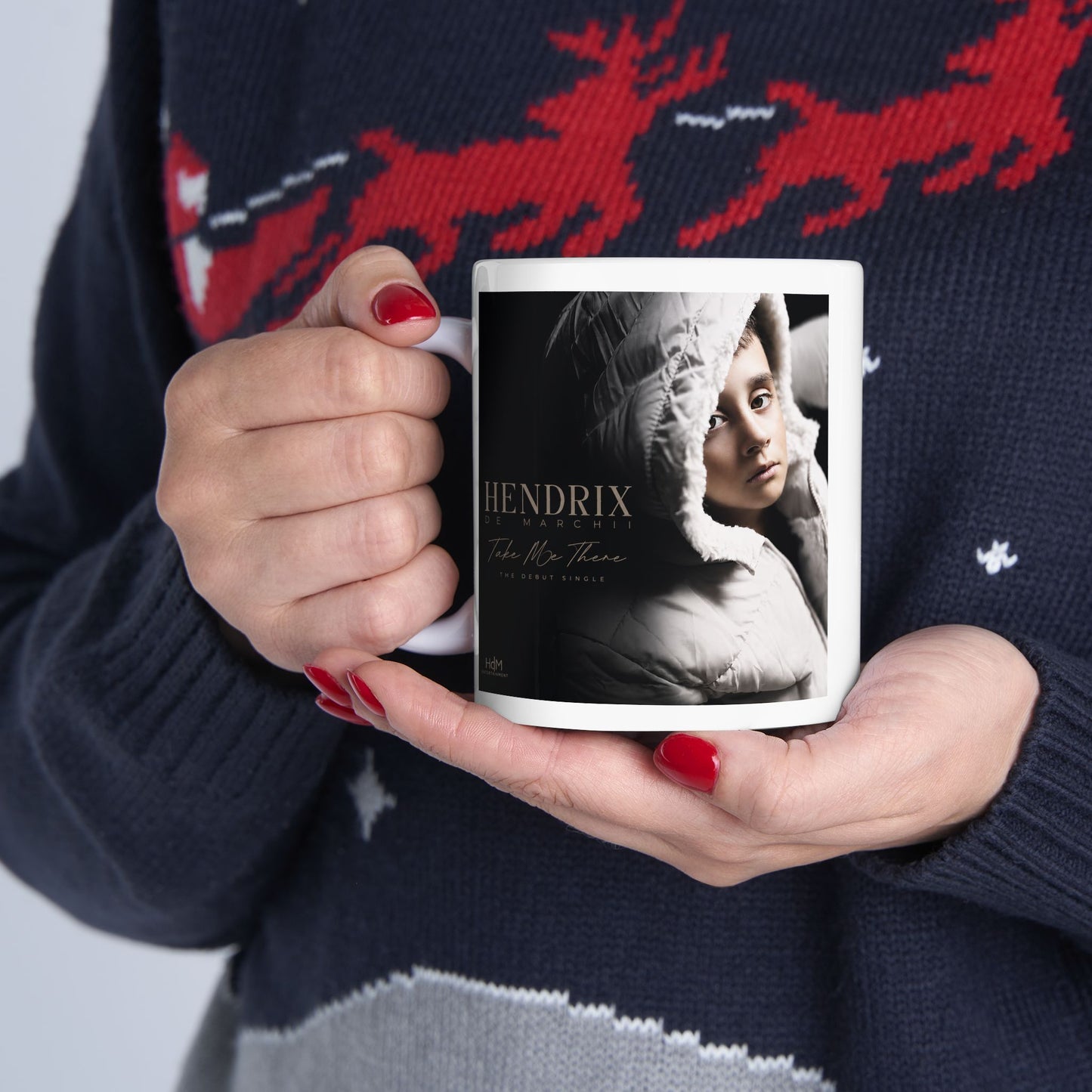 Ceramic Mug — Moody Portrait Coffee Cup with 'HENRY' Title (11oz/15oz)