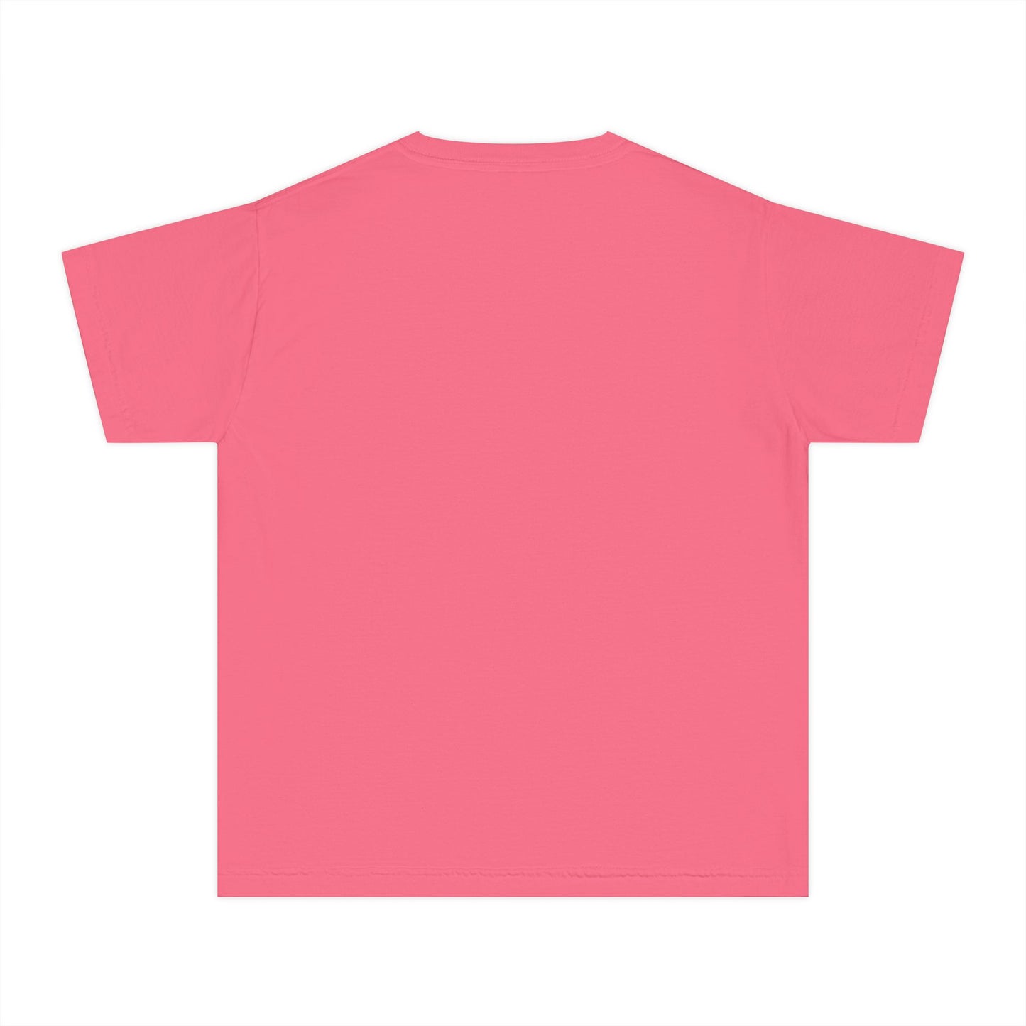 Youth Tee — Retro Vaporwave Smile Graphic (Purple Neon, 'Hm' Script)