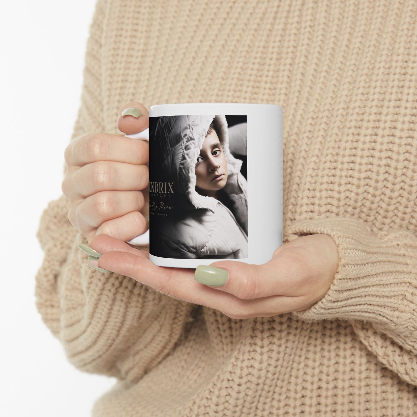 Ceramic Mug — Moody Portrait Coffee Cup with 'HENRY' Title (11oz/15oz)
