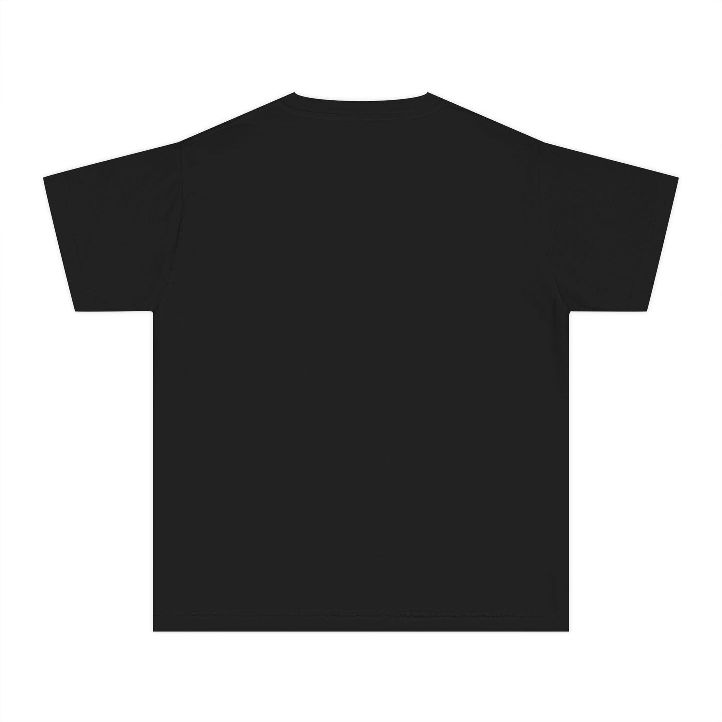 Youth Tee — Retro Vaporwave Smile Graphic (Purple Neon, 'Hm' Script)